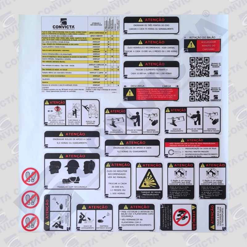 Kit de Adesivos para Betoneira