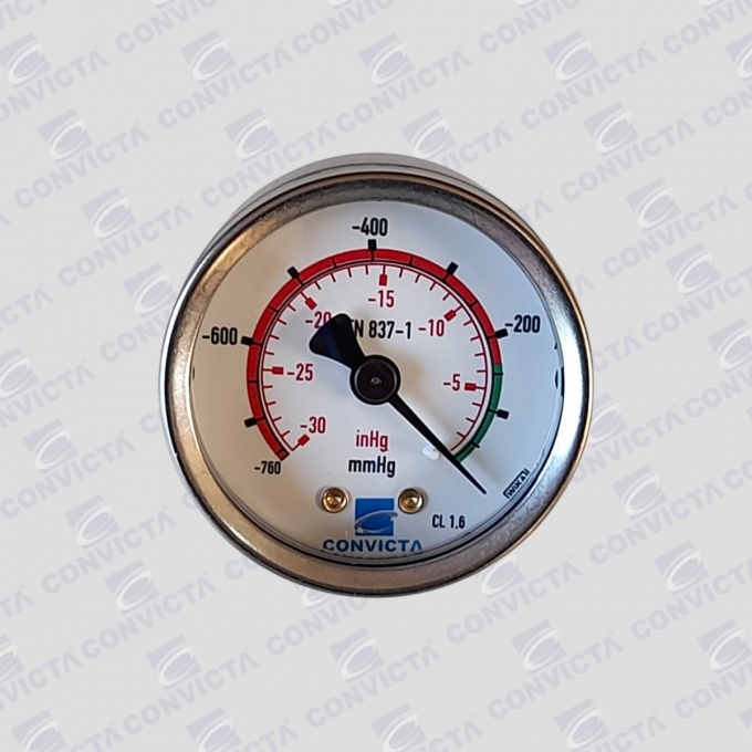 VACUÔMETRO ANALÓGICO  53MM - SAIDA HORIZONTAL